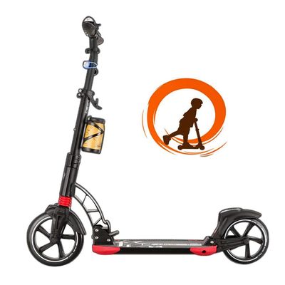 WRRAC-Trampolines Scooters for Kids 8 Years and Up, Foldable Kick Scooter 2 Wheel, Quick-Release Folding System, 3 Adjustable Height, Large 230mm Wheels Great Scooters for Adults and Teens