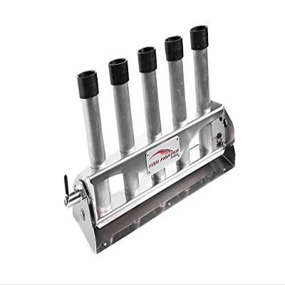 Fish Fighter Fishing Rod Holder Racks for Boat - Pivoting Rod Launcher with Four Positions, Five (5) Rod Holder