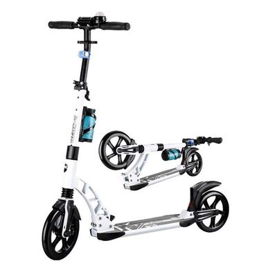 WRRAC-Trampolines 2 Big Scooter 1 Click Rapid Folding Height-Adjustable with Brake and Suspension Double Shock Absorber Glide Easy Ride Convenient Complete Trick Scooters