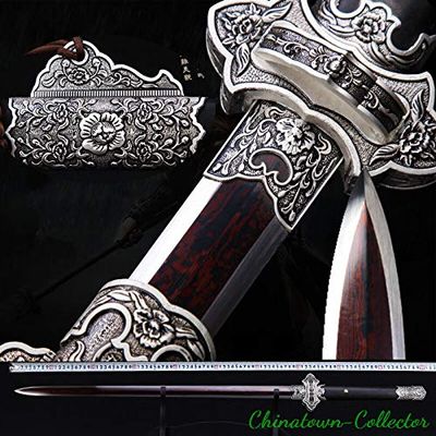 GLW Sword Swift Sword Traditional Refinings Pattern Steel Blade Sharp Silver Fittings#0006