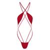 Hularka Woman Micro Bikini Thong Swimsuit One Piece Bodysuit Monokini Swimwear Slingshot Lingerie Red Medium view 1
