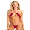 Hularka Woman Micro Bikini Thong Swimsuit One Piece Bodysuit Monokini Swimwear Slingshot Lingerie Red Medium view 2
