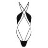 Hularka Woman Micro Bikini Thong Swimsuit One Piece Bodysuit Monokini Swimwear Slingshot Lingerie Black Medium view 1