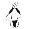 Hularka Woman Micro Bikini Thong Swimsuit One Piece Bodysuit Monokini Swimwear Slingshot Lingerie Black Medium view 3