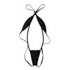 Hularka Woman Micro Bikini Thong Swimsuit One Piece Bodysuit Monokini Swimwear Slingshot Lingerie Black Medium view 4