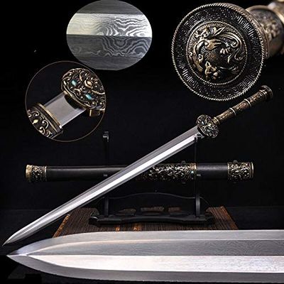 GLW Sword Highest Grade Warring States FengYun Sabre Sword Refinings Pattern Steel #0049