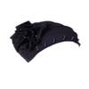 HZUX Big Flower Turbans for Women Soft Head Headwear India Hat Hijab Scarfs Cap Navy view 1