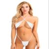 Hularka Woman Micro Bikini Thong Swimsuit One Piece Bodysuit Monokini Swimwear Slingshot Lingerie White Medium view 2