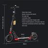 WRRAC-Trampolines Speed Lightweight Foldable Scooter Suitable for Ages 12+ Adult Commute School Run Everyday Shock Dampening System with Brake and Suspension view 3