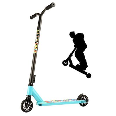 WRRAC-Trampolines Street Surfing Stunt Scooter with 110mm Aluminum Core Wheels Rear Wheel Brake Pro Scooters 360 Spin Tricks Push/Kicks Edition Design for Adult Teens