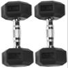 Fitvids Premium Rubber Encased Hex Dumbbell, 10LB Pair view 3