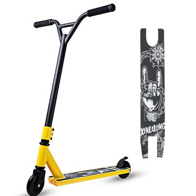 WRRAC-Trampolines Model Scooters 100 mm Scooter Wheels Lightweight Freestyle Kick Scooter 360 Spin Tricks Push/Kicks Edition Design with Rubber Handle for Youth and Adult