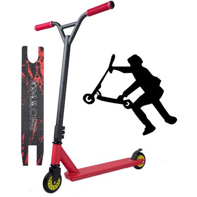 WRRAC-Trampolines Complete Pro Stunt Kick Scooter with Freestyle Handlebars, 100mm Wheels & ABEC-7 Bearings 360 Spin Tricks Push/Kicks Edition Design for Adults Teens