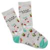 K. Bell Socks Women's Holiday Fun Novelty Crew Socks, FA La La La Llama (Gray Heather), Shoe Size: 4-10 view 4