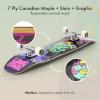 Mindless Octopuke Pink & Purple | 32.5 Symmetrical Street Board 7 Ply Canadian Maple W Gen-X 159mm Trucks for Streets and Tricks 55mm 86A SHR Wheels Fast Responsive | Complete Skateboard City Ripper view 3