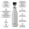 LES ARTISTES Bottle UP Nid d'abeille bril 500ml/Honeycomb 16,5fl.oz+Stic'it Bottle, Adult Unisex, Honeycomb (White) 500ml view 2