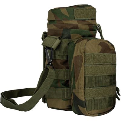 FOX OUTDOOR PRODUCTS Hydration Carrier Pouch - Modular Insulated Water Container Transport Bag with Pouch & Adjustable Shoulder Strap, Woodland Camo