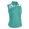 Monterey Club Women's Mellow Contrast Sleeveless Polo #2399 (Algiers Blue/White, Small) view 1