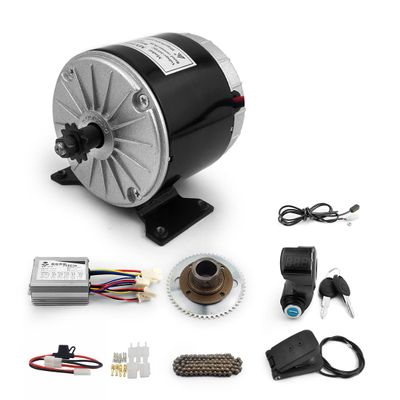 24V36V 350W Kart Motor with Foot Accelerator and Headlight Brake Light Key Switch with Voltmeter (Pedal kit 36V)