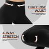 GAYHAY High Waisted Capri Leggings for Women - Soft Slim Yoga Pants for Running Cycling Workout B-Black view 4
