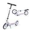 WRRAC-Trampolines Scooters 2 Wheeled Folding Kick Scooter with Adjustable Handlebar Rear Brake Shock Absorption Mechanism Foot Scooter for Youth and Adult, Red, White view 2