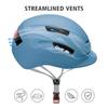 SLANIGIRO Adult Bike Helmet for Men Women - Bicycle Urban Road Helmet with Replacement Pads - Adjustable Fit System & Tail Light view 3