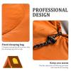 ECOOPRO Warm Weather Sleeping Bag - Portable, Waterproof, Compact Lightweight, Comfort with Compression Sack - Great for Outdoor Camping, Backpacking & Hiking-83 L x 30" W Fits Adults (D-Orange) view 4