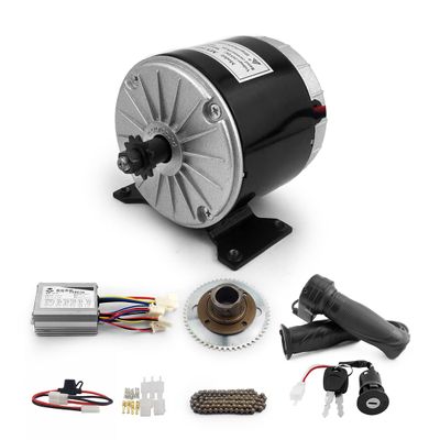 24V36V 350W Mini Bike Motor with No Teeth Flywheel 25H Chain Sprocket Speed Control Handle and Power Lock Switch (Handle kit 24V)