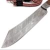 Nooraki MK-54 Custom Handmade Damascus Fixed Blade Machete Knife, Multi Use Axe Machete Knife, Camping Knife, Hunting Knife, Bushcraft Knife, Walnut Wood Full Tang Handle 15 inches with Sheath view 3