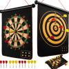 BATURU Magnetic Dart Board for Kids, Teens, and Adults  Double-Sided Dart Board Game with Strong Magnetic Darts, Roll-Up Portable Design, Gifts for Teen Boys, Family Parties, Camping, and Birthdays view 1