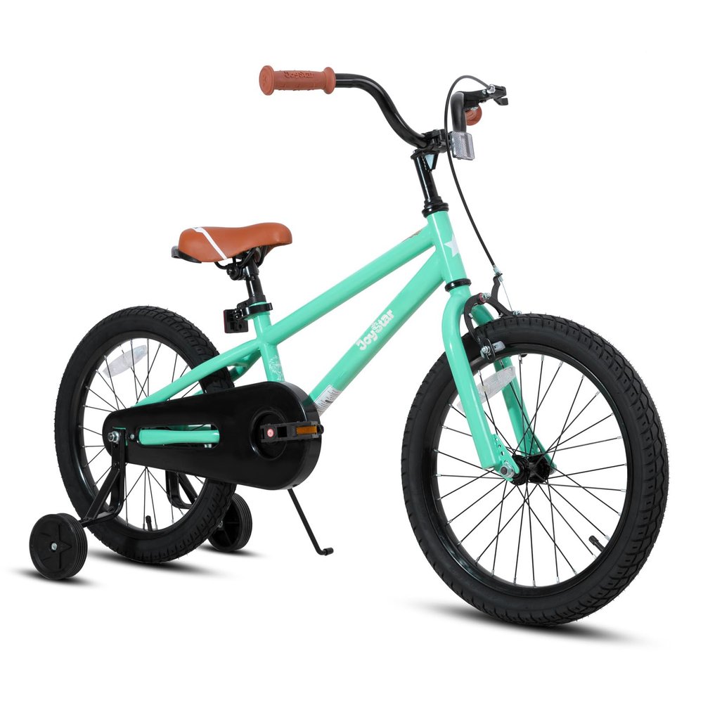 JOYSTAR 18 Inch Kids Bike for Age 5-8 Girls Boys Bikes 5 6 7 8 9 Years Old Unisex BMX Style Children Bicycles with Kickstand Birthday Gift Mint Green