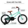 JOYSTAR 18 Inch Kids Bike for Age 5-8 Girls Boys Bikes 5 6 7 8 9 Years Old Unisex BMX Style Children Bicycles with Kickstand Birthday Gift Mint Green view 2