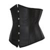 Grebrafan Women's Lace up Boned Brocade Waist Training Underbust Corsets Plus Size (US(14-16) 3XL, Black) view 2