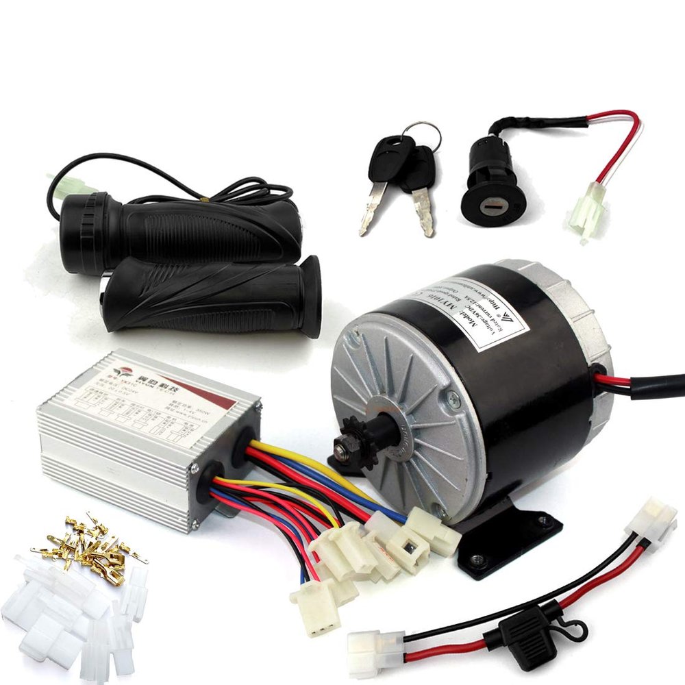 24V36V 350W Gearless DC Unitemotor MY1016 with Accelerator Handle and Key Switch Power Lock (Handle kit 24V)