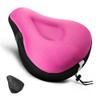 ANZOME Gel Bike Seat Cushion for Women - Pink Memory Foam Padded Seat Cover for Peloton, Spin Class & Stationary Exercise Bikes - Fits Standard Wide Saddles (Waterproof Cover Included) view 1