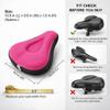 ANZOME Gel Bike Seat Cushion for Women - Pink Memory Foam Padded Seat Cover for Peloton, Spin Class & Stationary Exercise Bikes - Fits Standard Wide Saddles (Waterproof Cover Included) view 2