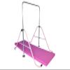 Athletic Bar Expandable Gymnastics Bar Horizontal Kip Bar w 2x6 Mat Junior Training Adjustable Height Jungle Gym Children Training Monkey Bars Climbing Tower Playground Balance Bar Gymnasts Pink view 1