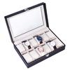 QJR Watch Case Watch Box Men & Women PU Leather Transparency Visible Lid Watch Display box Collection Dustproof Box Hand Chain Jewelry Storage Organizer Case Travel Lockable (Black, 12 slots) view 1