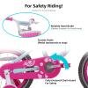 JOYSTAR 18 Inch Girls Bikes Ages 5-8 Years Old Girl 45-52 Inch Children Bicycle with Training Wheels and Hand Brakes Kickstand Kids' Bicycles Blue view 3