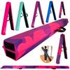 MARFULA 8ft/9ft Folding Gymnastics Balance Beam - Extra Firm - Suede - Non Slip Base for for Home/Gym/Club (5, 8 FT) view 1