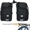 Dreamoon 50L Bike Panniers, Waterproof Bicycle Commuting Bag Saddle Bags with Rain Cover, Bike Rear Seat Bag Carrier with Reflective Trim, Cycling Organizer for Width Less Than 6.3 inches Rack (Black) view 4