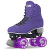 Crazy Skates Evoke Roller Skates for Women - Stylish Suede Quad Skates - Purple (Size: Womens 5 / Mens 4) view 1