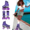 Crazy Skates Evoke Roller Skates for Women - Stylish Suede Quad Skates - Purple (Size: Womens 5 / Mens 4) view 4