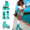 Crazy Skates Evoke Roller Skates for Women - Stylish Suede Quad Skates - Teal (Size: Womens 8.5 / Mens 7.5) view 4