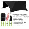 Gold Armour Rainfly Tarp for Hammock and Tent, Waterproof Lightweight Camping Accessories, Survival Gear, Black view 2