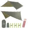Gold Armour Rainfly Tarp Hammock, Premium 14.7ft/12ft/10ft/8ft Rain Fly Cover, Waterproof Ultralight Camping Shelter Canopy, Survival Equipment Gear Camping Tent Accessories (OD Green 10ft x 10ft) view 1