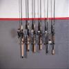 Fish Fighter 6 Fishing Rod Wall Mount, Silver Aluminum, Vertical Rod Holder, Garage Storage view 3