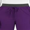 Maevn Matrix Full Heather Elastic Waistband Jogger Scrub Pant (X-Large Petite, Eggplant) view 2
