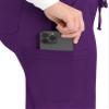 Maevn Matrix Full Heather Elastic Waistband Jogger Scrub Pant (X-Large Petite, Eggplant) view 4