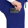 Maevn Matrix Full Heather Elastic Waistband Jogger Scrub Pant (Medium Petite, Galaxy Blue) view 4